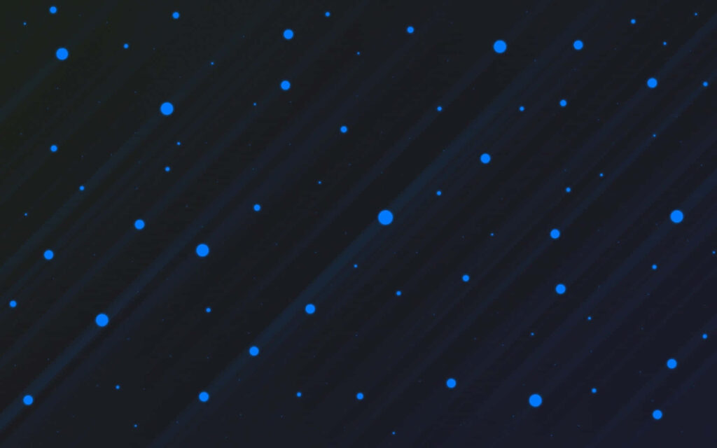 Dynamic Dark Wallpaper with Blue Dots and Diagonal Lines