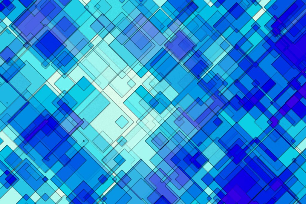 Modern Blue Geometric Wallpaper: Depth with Intersecting Patterns