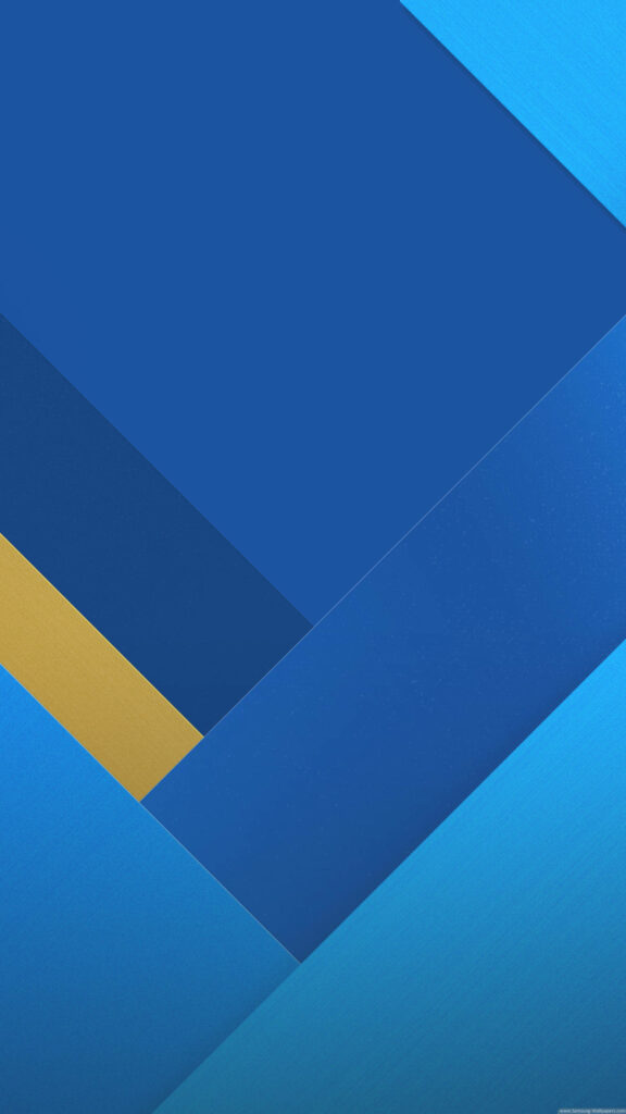 Sleek Blue & Gold Geometric Wallpaper for Samsung Devices