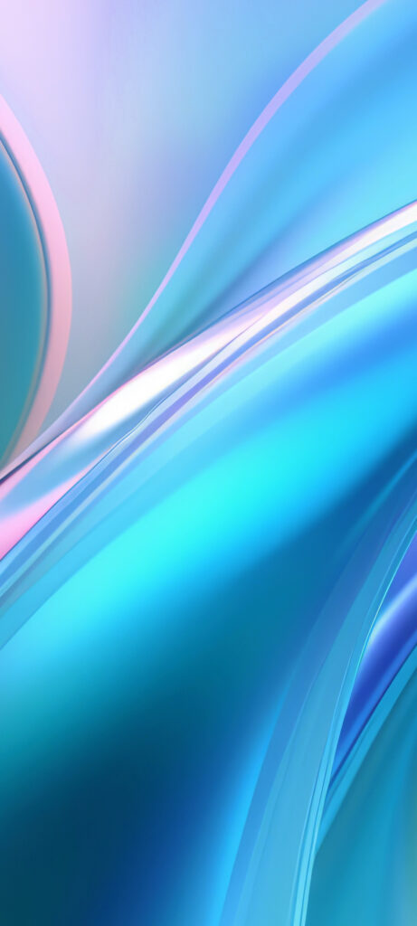 Modern Blue and Teal Abstract Waves Wallpaper for Redmi Note 14 Pro