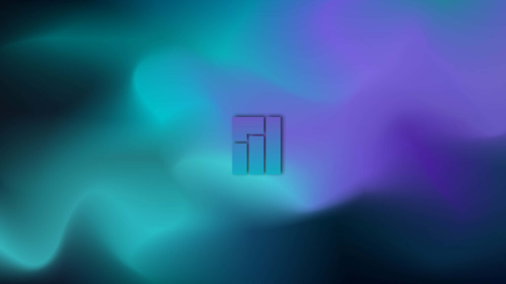 Modern Blue & Violet Gradient Wallpaper with Manjaro Logo
