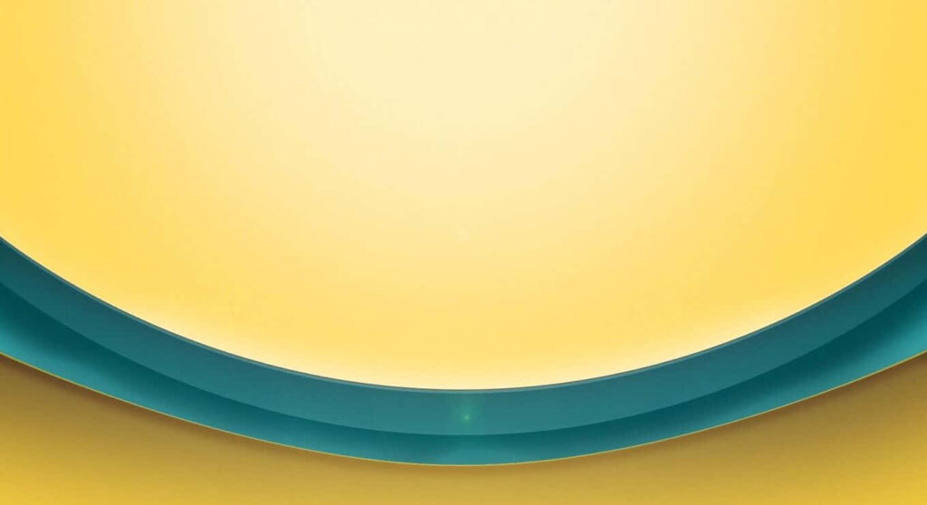 Modern Blue Curved Wallpaper on Vibrant Yellow Background