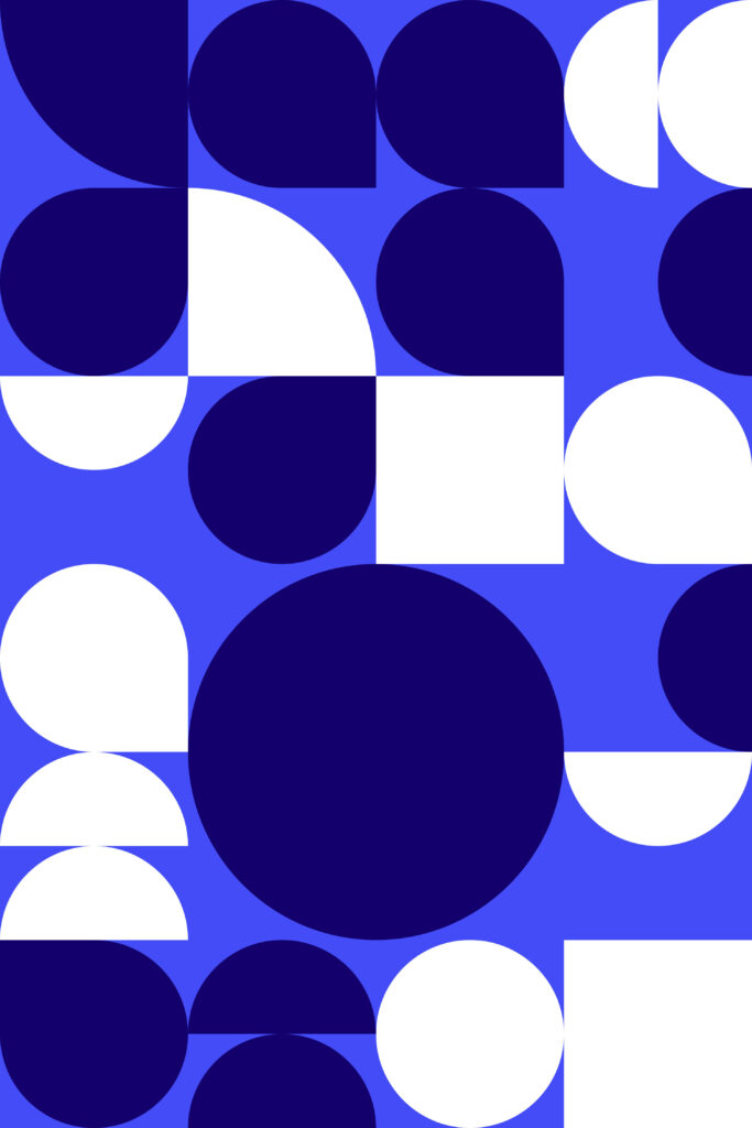 Modern Blue Abstract Wallpaper with Geometric Shapes and Patterns