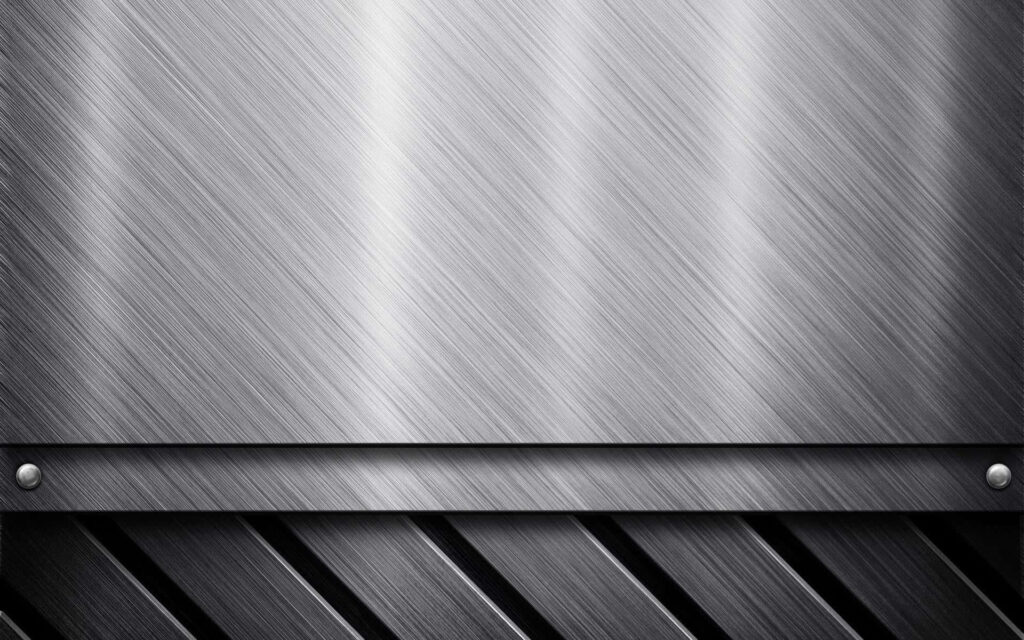 Modern Brushed Metal Texture Wallpaper with Industrial Rivet Design