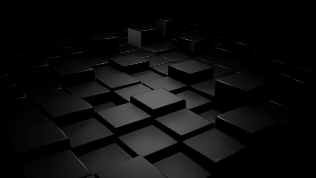 Elegant Dark Abstract Wallpaper with 3D Black Squares Background
