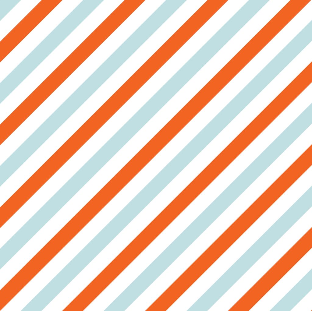 Modern wallpaper with vibrant diagonal stripes in white orange and light blue geometric pattern