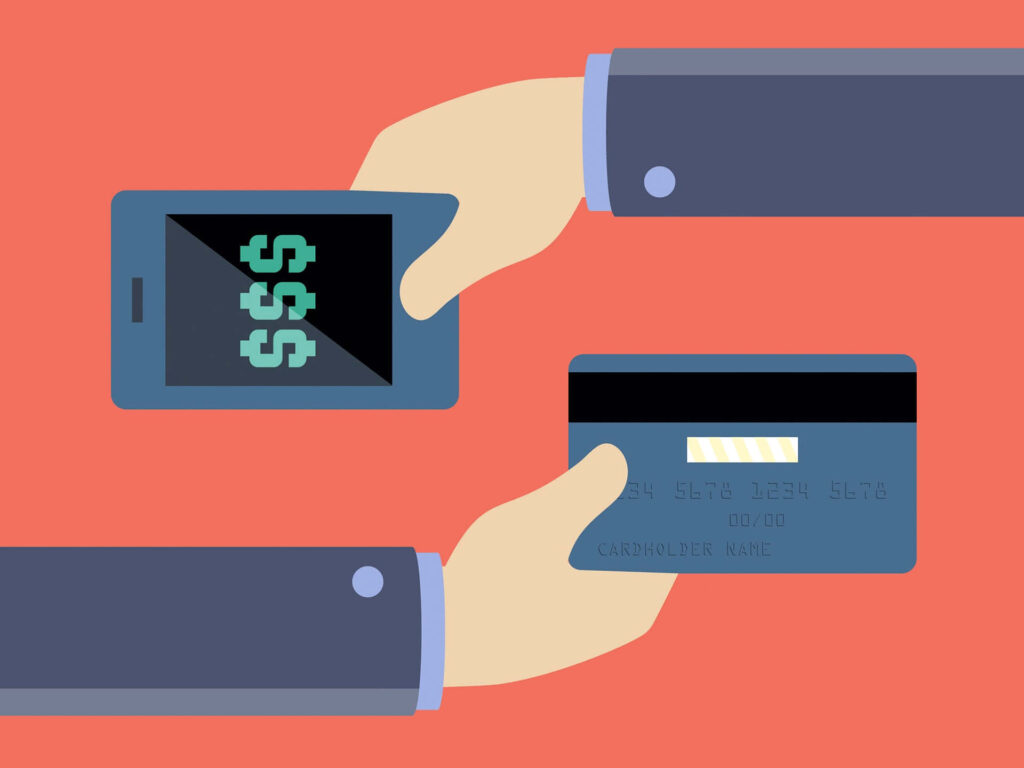 Modern Digital Transaction Wallpaper: Apple Pay & Contactless Payment