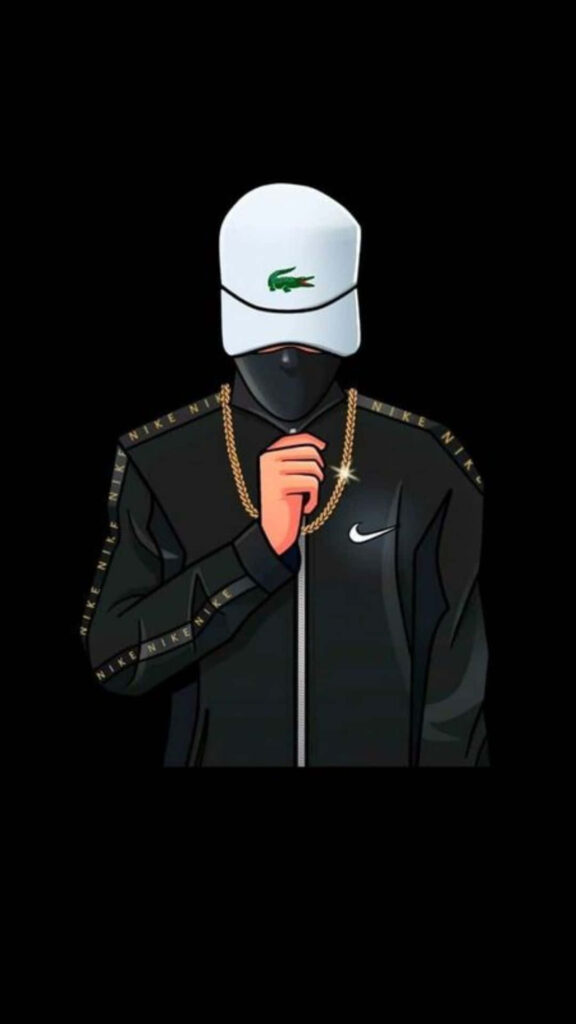 Modern Digital Art Wallpaper: Sleek Character in Black Jacket & Cap