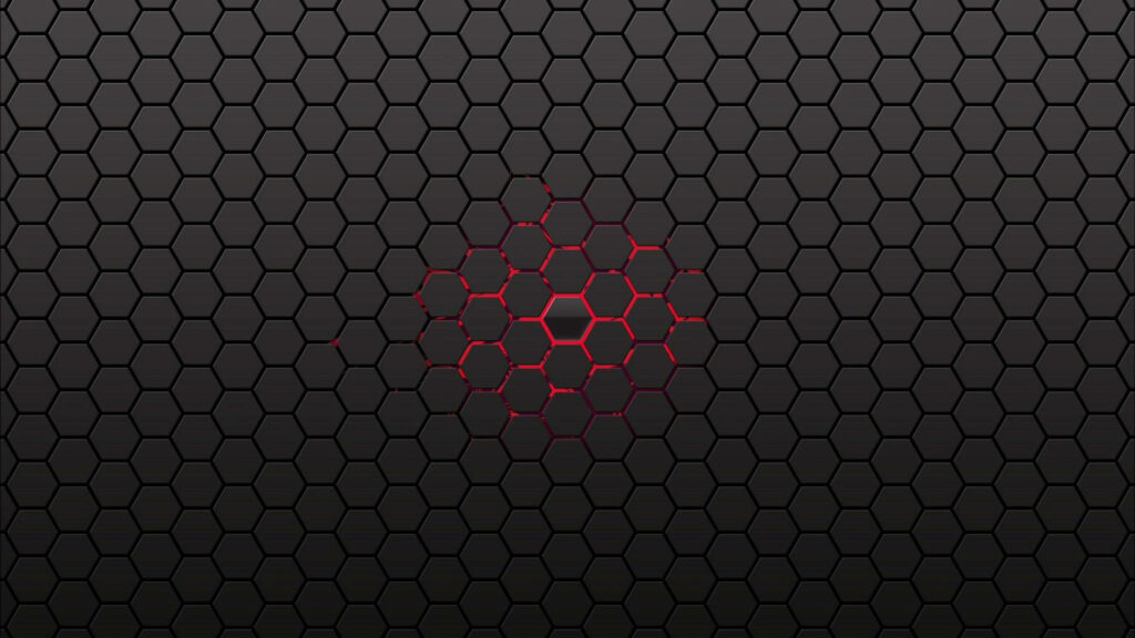 Modern Grey Hexagon Wallpaper with Red Highlights for Geometric Elegance in Any Space