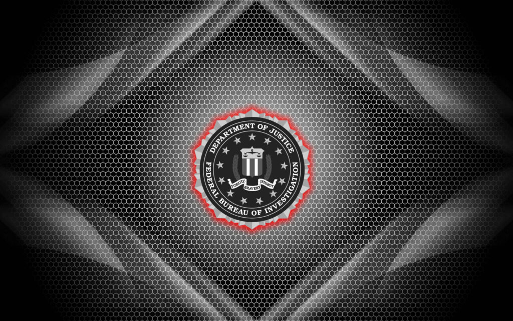 FBI Seal Wallpaper with Hexagonal Grid – Modern Background Design