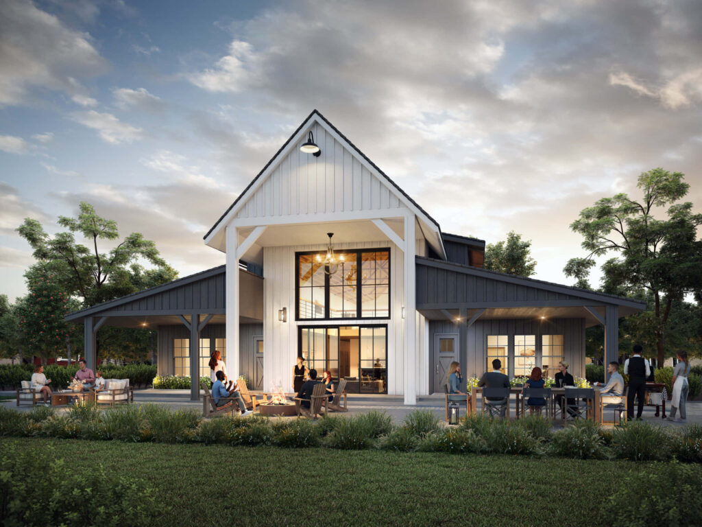 Modern Farmhouse Barndominium Wallpaper with Outdoor Bliss