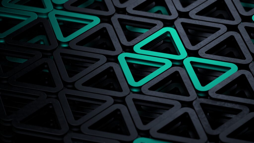 High-Res Geometric Triangle Wallpaper: Dark & Teal Modern Design