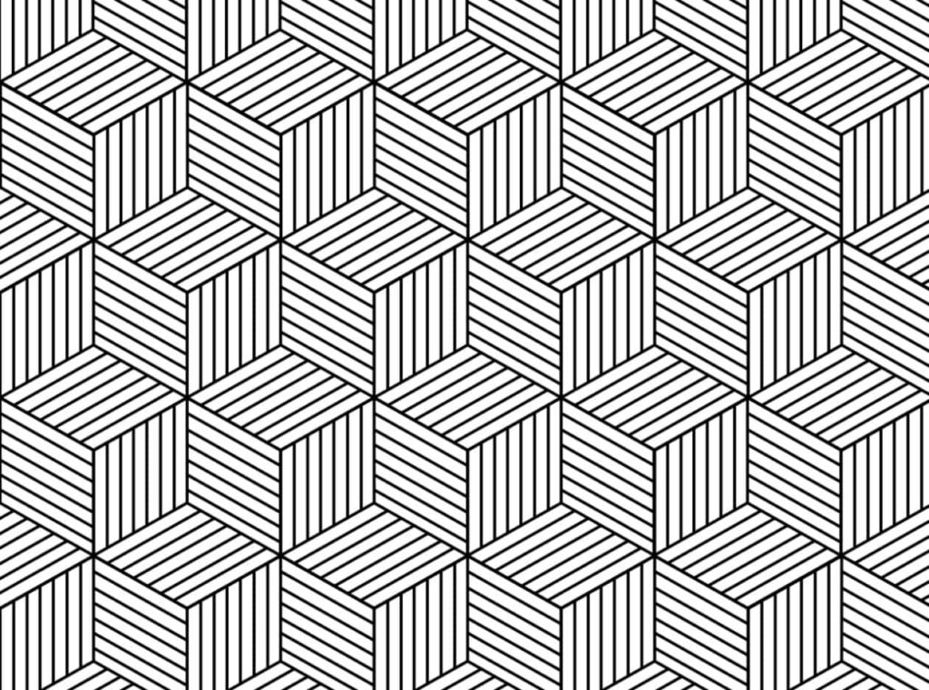 Monochrome Geometric Cubes Wallpaper: Modern Minimalist Background