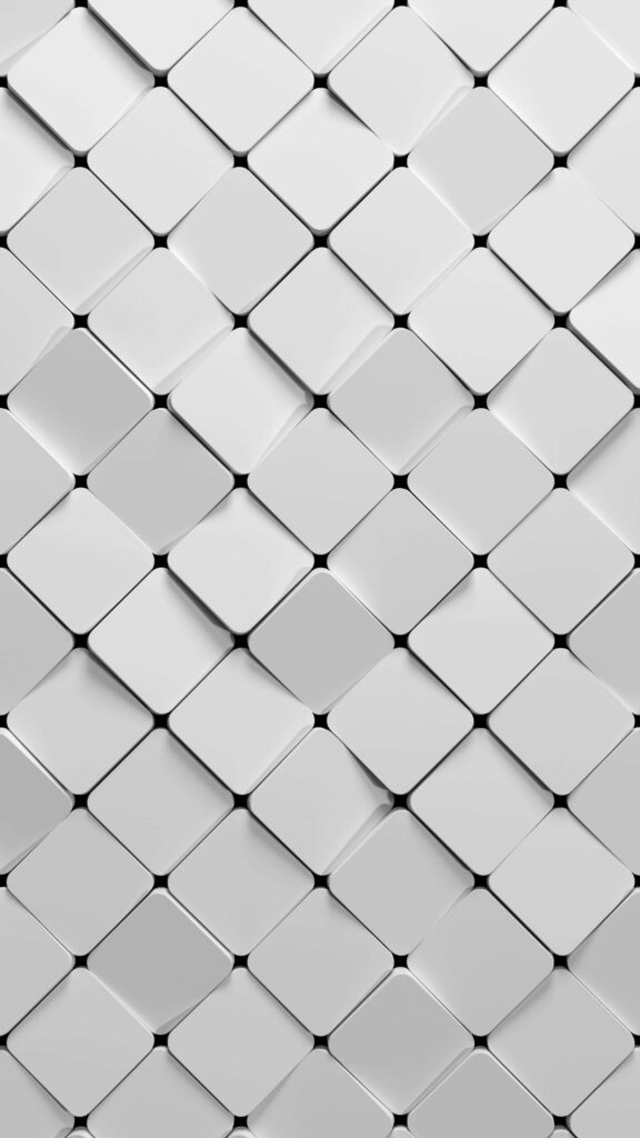 Sleek White Textured Tile Wallpaper: Modern Geometric Background