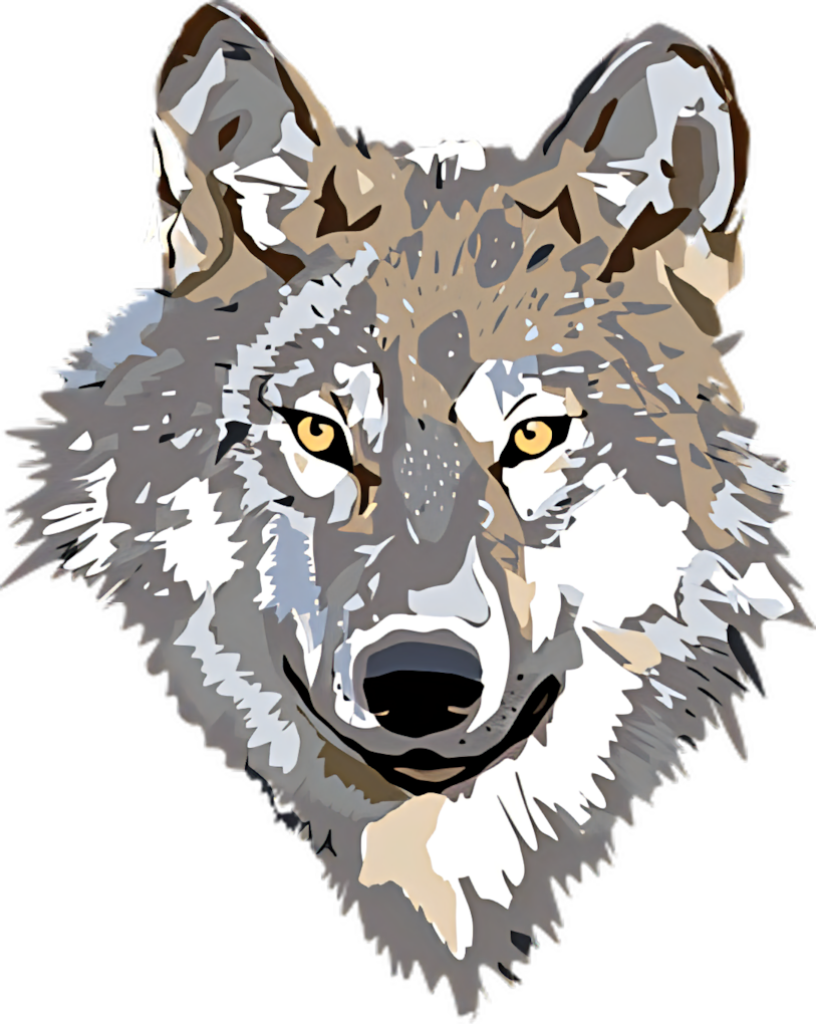 Modern Geometric Wolf Wallpaper: Striking Art with Sharp Angles