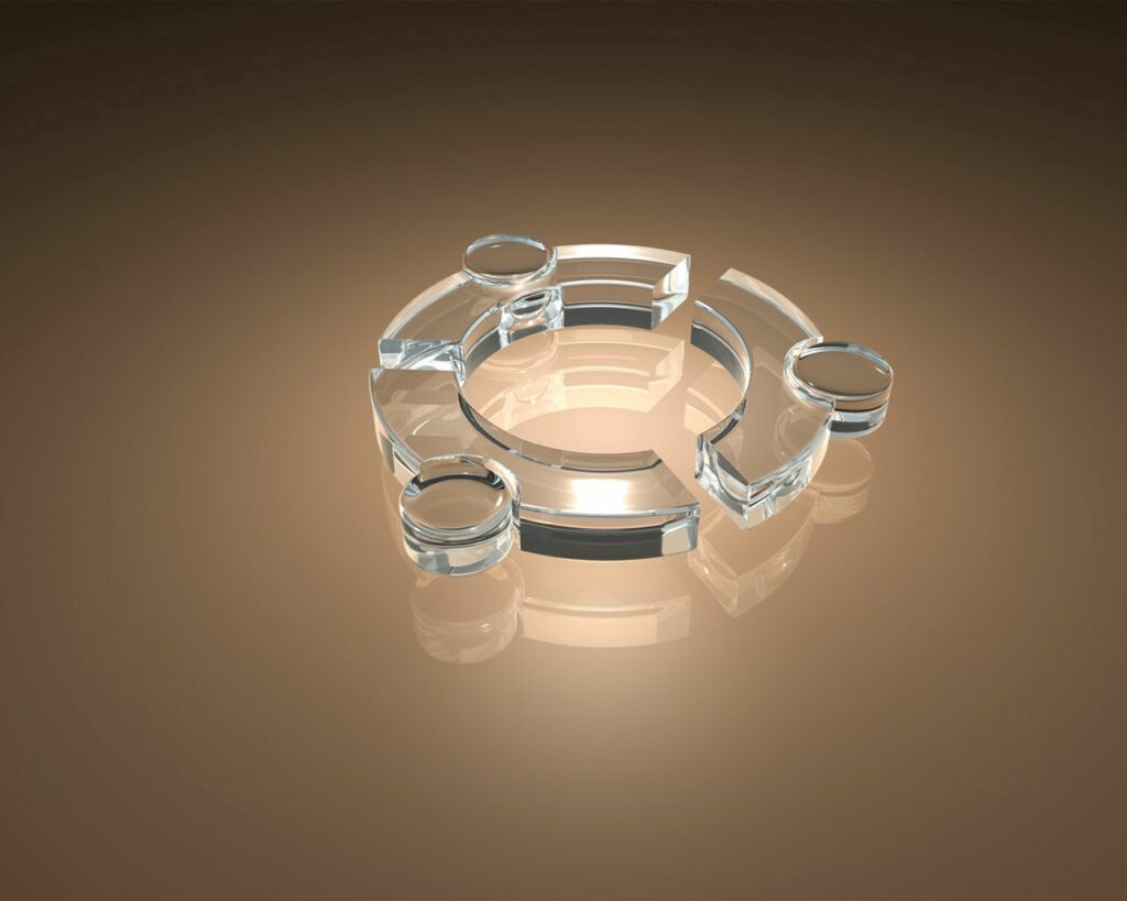 Modern Circular Glass Wallpaper | Gradient Brown Background 1280x1024