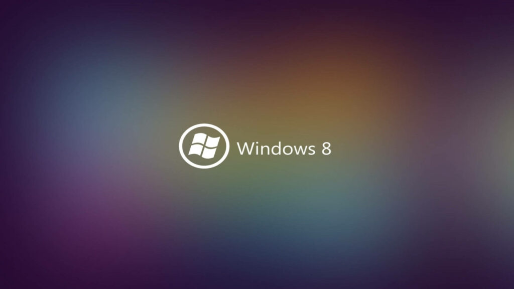 Colorful Blur Gradient Wallpaper with Windows 8 Logo Design