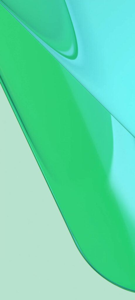 Modern Green Abstract Wallpaper with Fluid Shapes and Depth