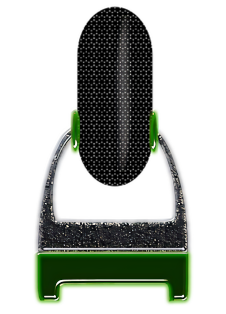 Modern Abstract Microphone Wallpaper: Green & Black Design