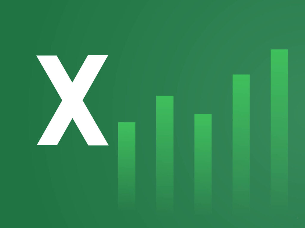 Modern Green Background Wallpaper with White X & Growth Bars
