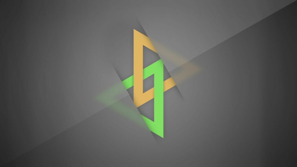 Stylish Minimalist Green & Yellow Triangles Wallpaper - 1920x1080