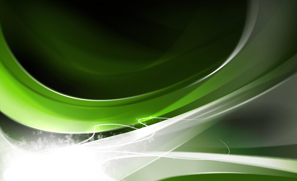 Dynamic Green & White Curves: Abstract Modern Wallpaper Background