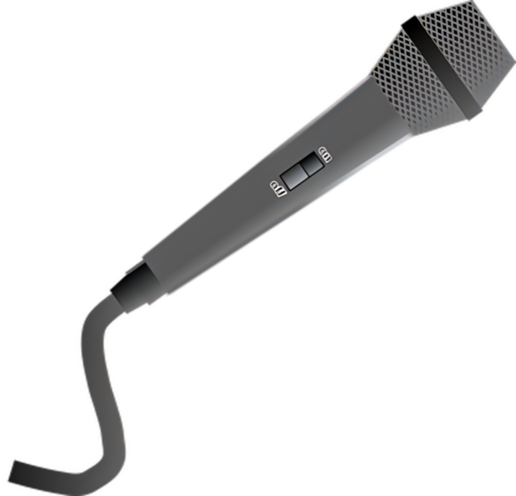 Modern Handheld Microphone Wallpaper for Music & Podcast Themes