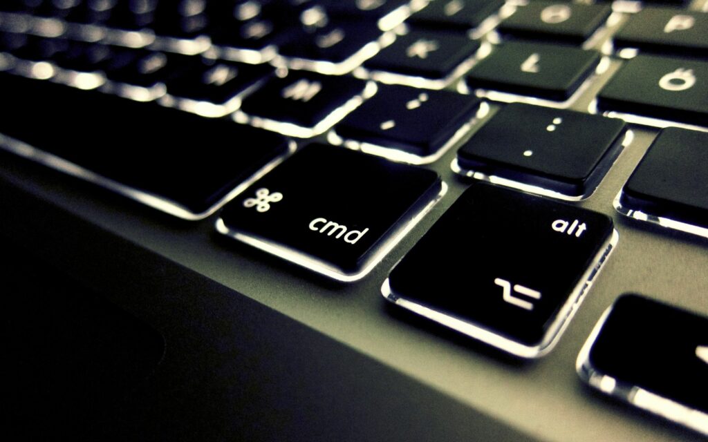 Modern Illuminated Keyboard: Sleek Design for Wallpaper Background