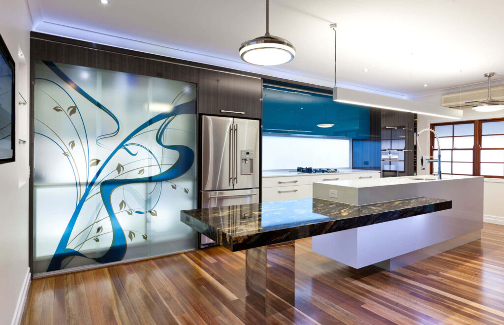 Modern Kitchen Charm: A Wooden-Floored Delight as Background Wallpaper - 2000 X 1290 Image