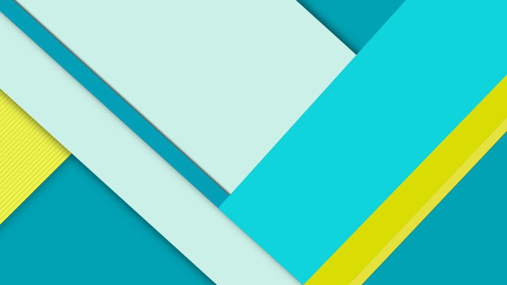 Modern Abstract Lime & Blue Wallpaper with Layered Shapes