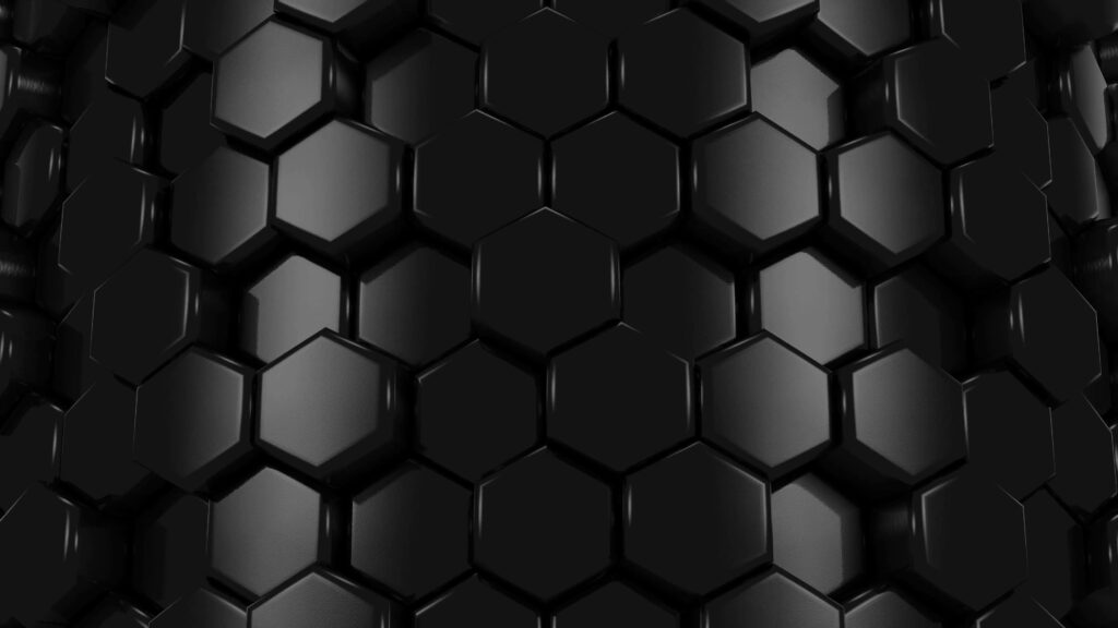 Modern Metallic Black Hexagon Wallpaper - Sleek Abstract Background