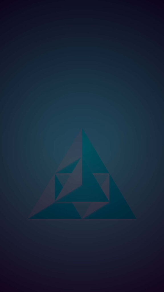 Dark sleek wallpaper with central angular geometric triangle modern minimalist phone background