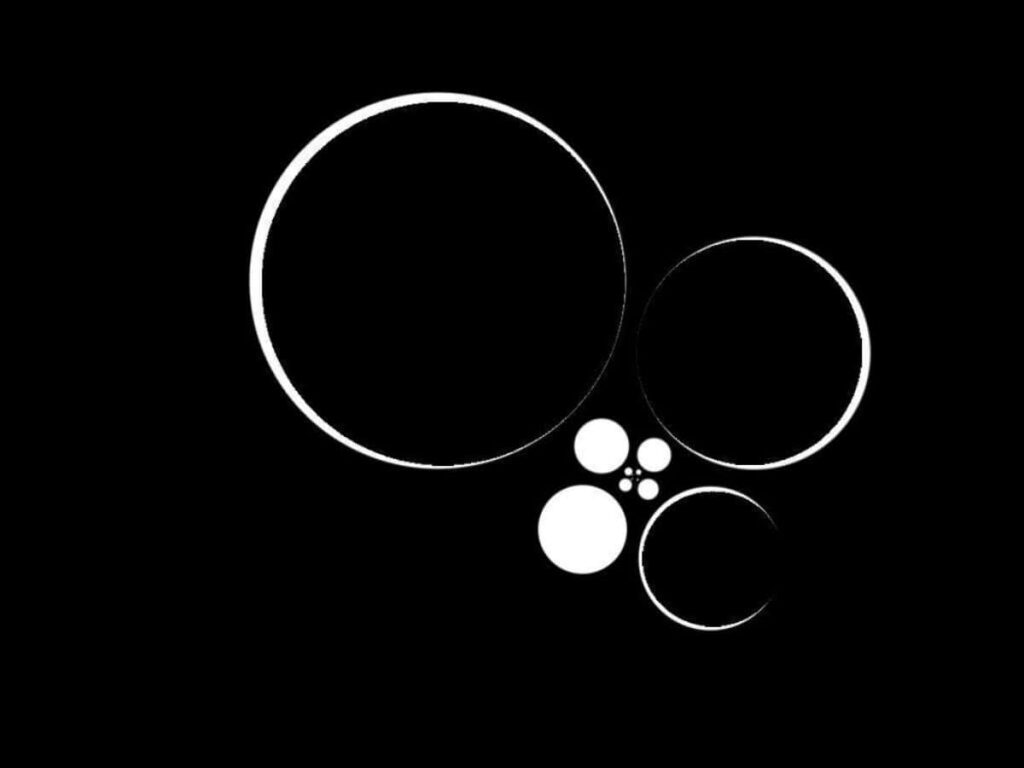 Minimalist Black and White Circle Wallpaper - Modern Geometric Design