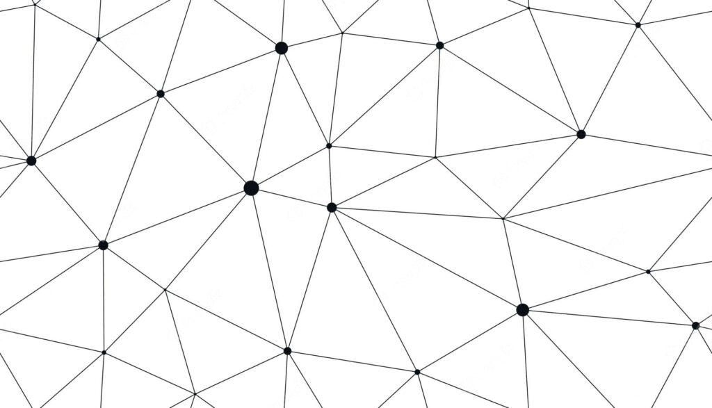 Minimalist Black Line Geometric Triangle Wallpaper on White Background