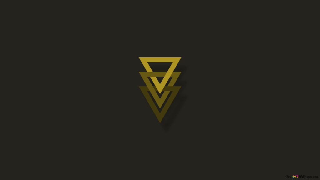 Modern Yellow Triangle Minimalist Wallpaper for Stylish Phones