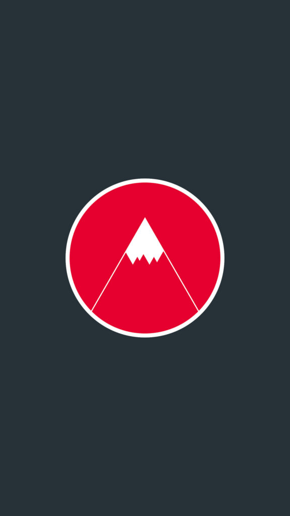 Elegant Mount Fuji Wallpaper: Minimalist Japanese Design on Dark Background