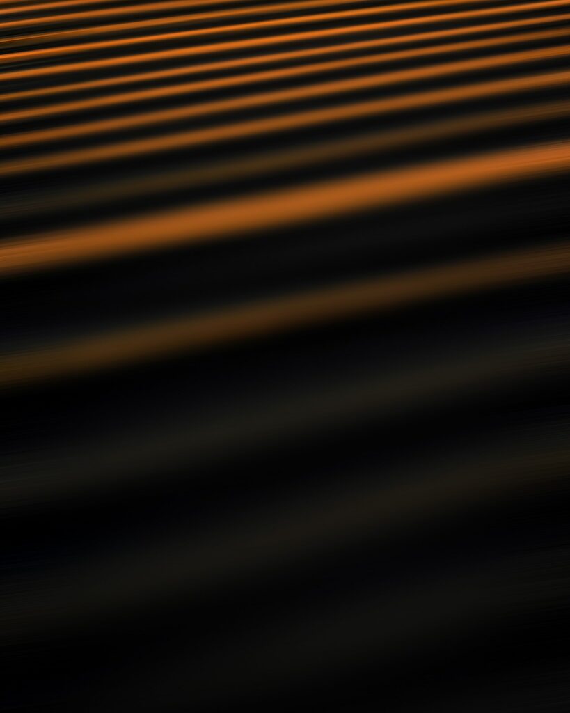 Modern Orange and Black Gradient Wallpaper with Dynamic Stripes