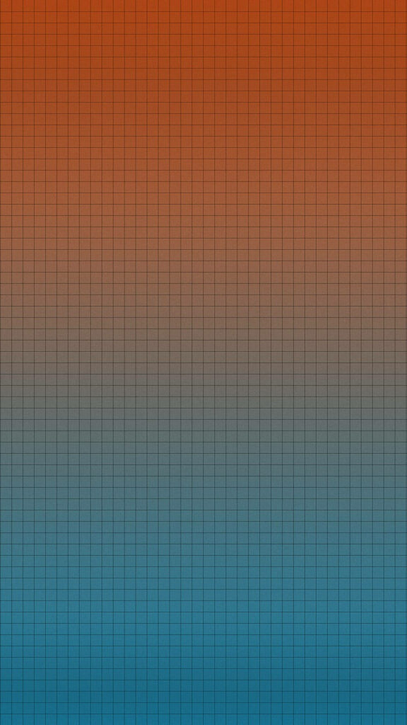 Modern Orange-to-Blue Gradient Wallpaper with Minimal Grid Design