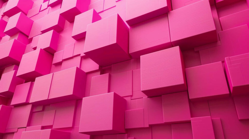 Dynamic Pink 3D Cube Wallpaper: Modern Background Design