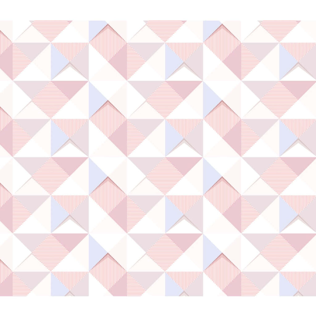 Modern Pink & White Geometric Wallpaper: Stylish Stripes & Diamonds