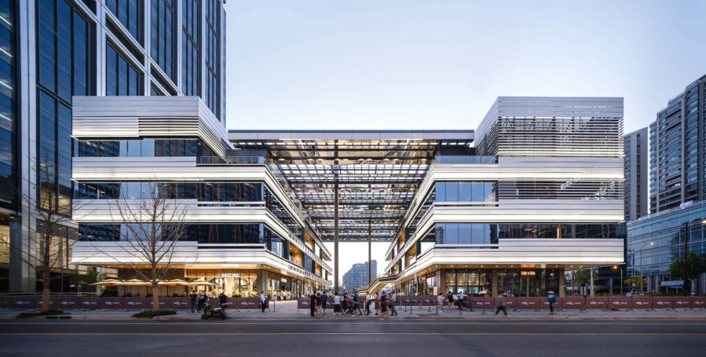 Modern Shopping Complex Wallpaper: Sleek Design & Urban Style