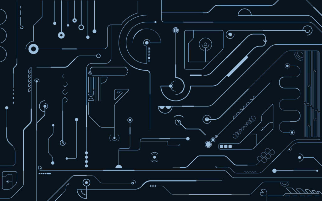 Sleek Abstract Tech Circuit Wallpaper – Modern Geometric Design