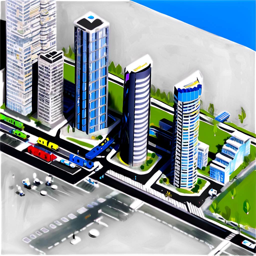 Modern Urban Planning Wallpaper: Vibrant Cityscape & Green Spaces