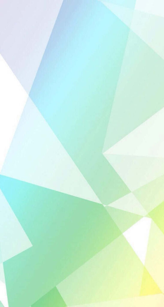 Modern White Abstract Geometric Wallpaper: Soft Green & Blue Gradients