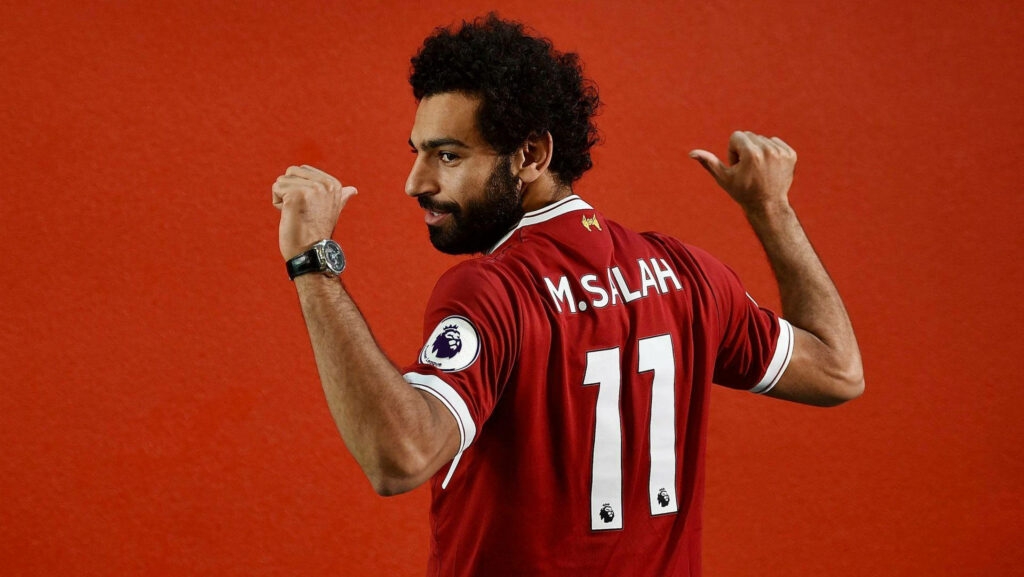 Mohamed Salah Liverpool Jersey 11 Wallpaper Background