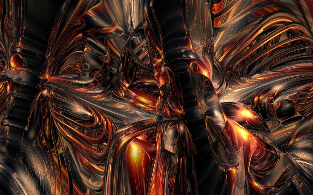 Fiery Abstract Metal Wallpaper - 1920x1200 Background Design