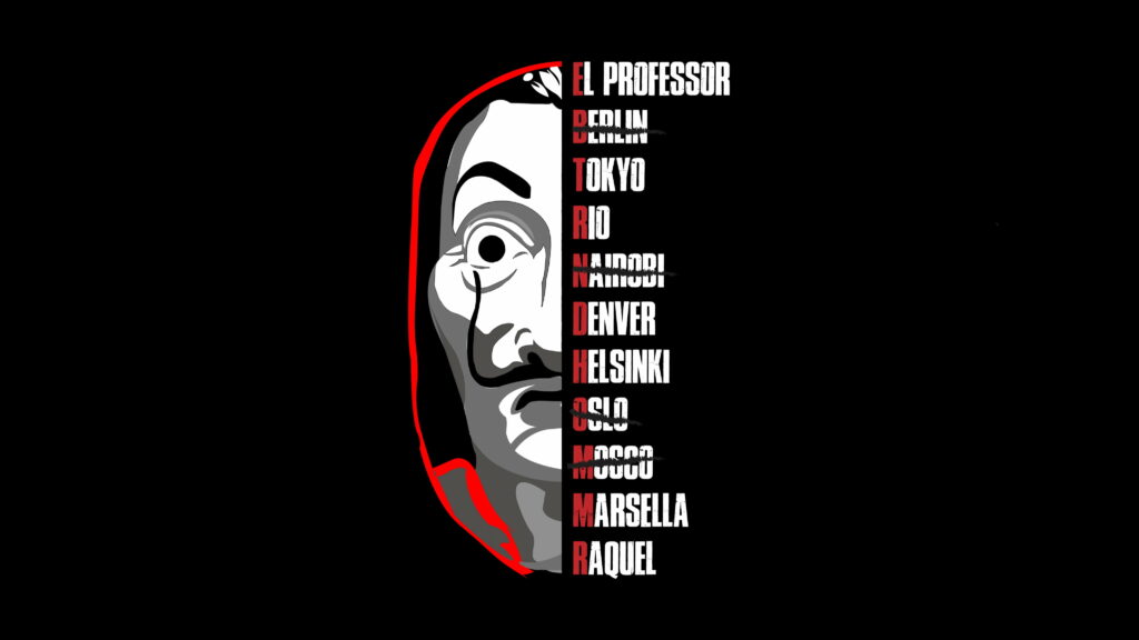 The Thrilling Money Heist: A Digital Masterpiece Unleashing Artistic Brilliance as an HD Wallpaper Background