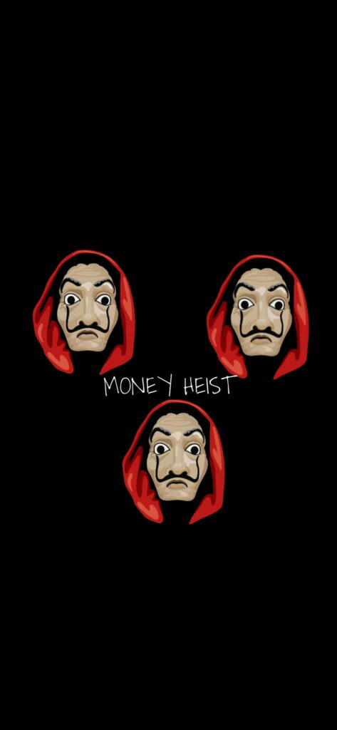The Bold Heist: Netflix's Money Heist in HD - Red-themed Phone Wallpaper