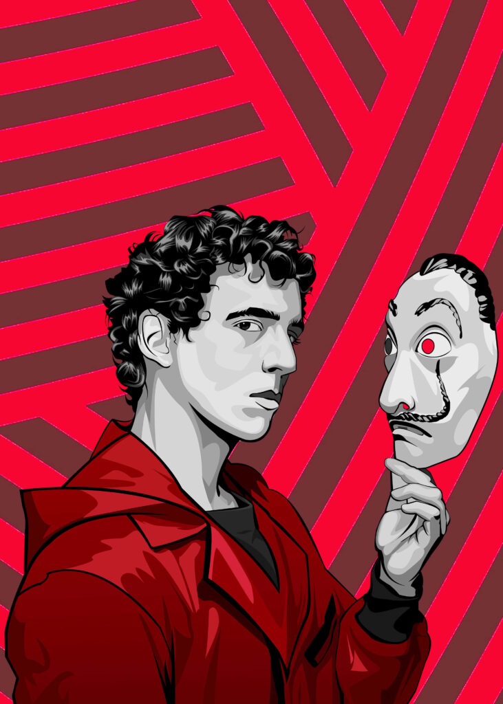 Masked in Monet: Rio Leading the Digital Heist Wallpaper