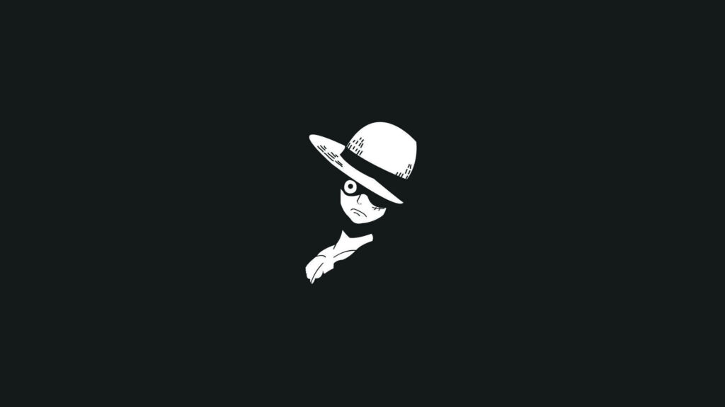 Monkeying Around with Luffy: A Minimalist One Piece Wallpaper